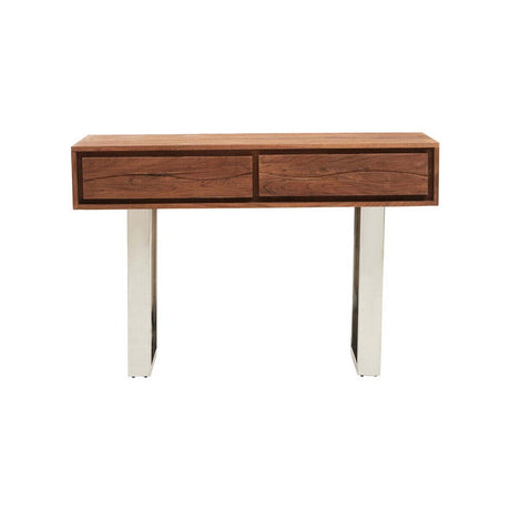 Simla Acacia Wood Two Drawer Console Table