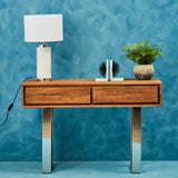 Simla Acacia Wood Two Drawer Console Table