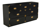Sarter Seven Drawer Black Mango Wood Chest