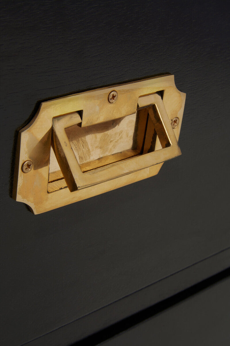 Sarter Seven Drawer Black Mango Wood Chest