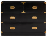 Sarter Four Drawer Black Mango Wood Chest