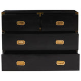 Sarter Four Drawer Black Mango Wood Chest