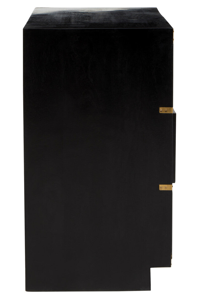 Sarter Four Drawer Black Mango Wood Chest