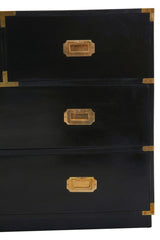 Sarter Four Drawer Black Mango Wood Chest