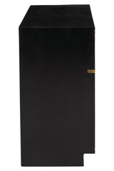 Sarter Two Drawer Black Mango Wood Console Table