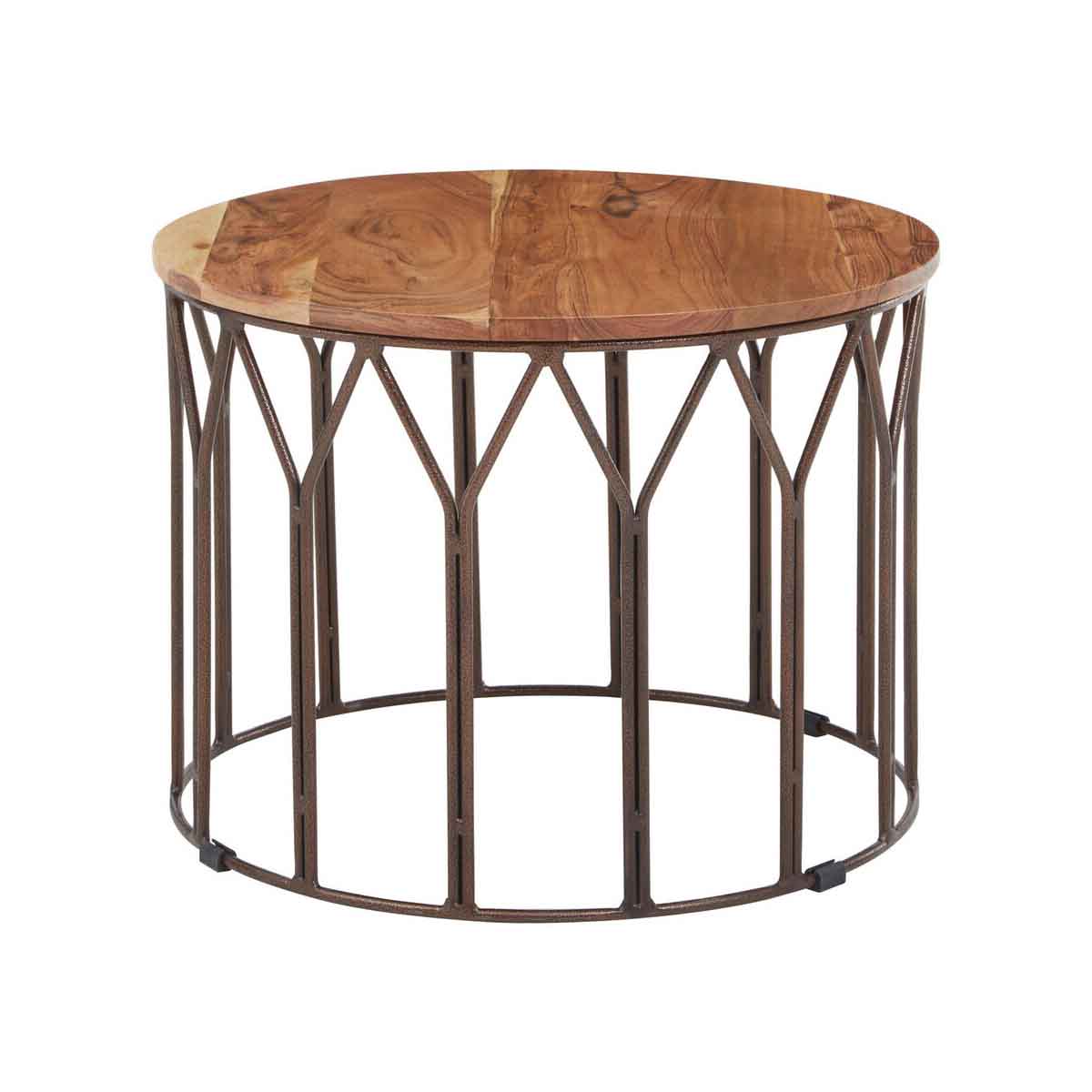 Boho Natural Mango Wood Large Side Table