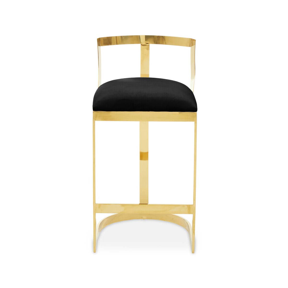 Azalea Black Velvet Bar Stool