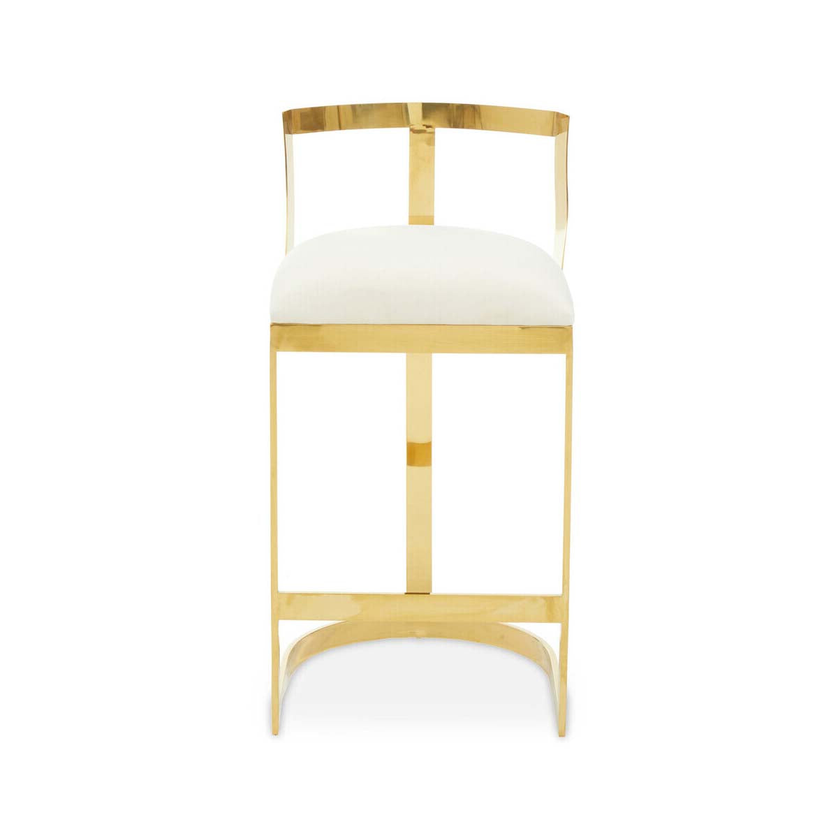 Azalea Ivory Velvet Bar Stool