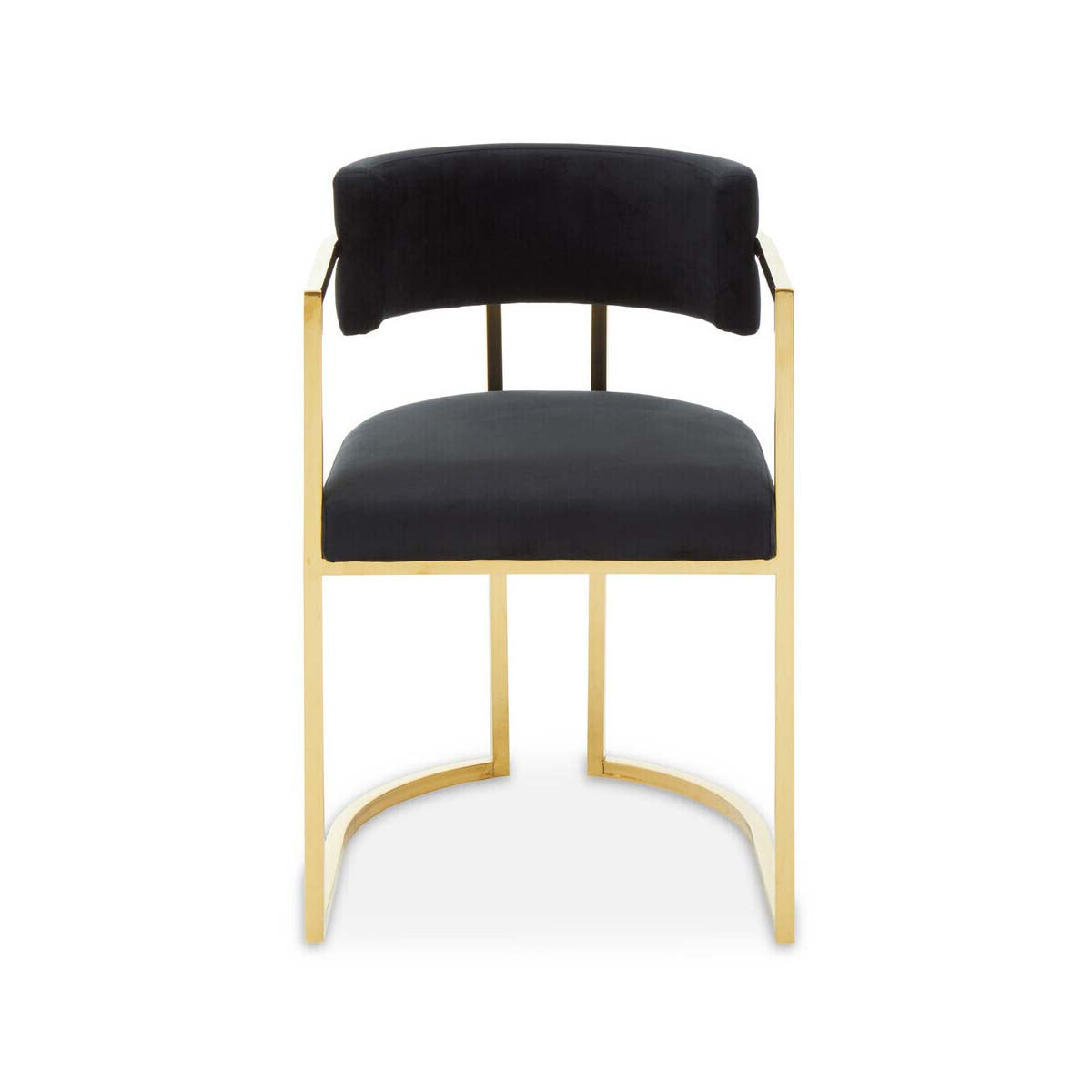 Azalea Black Velvet Dining Chair