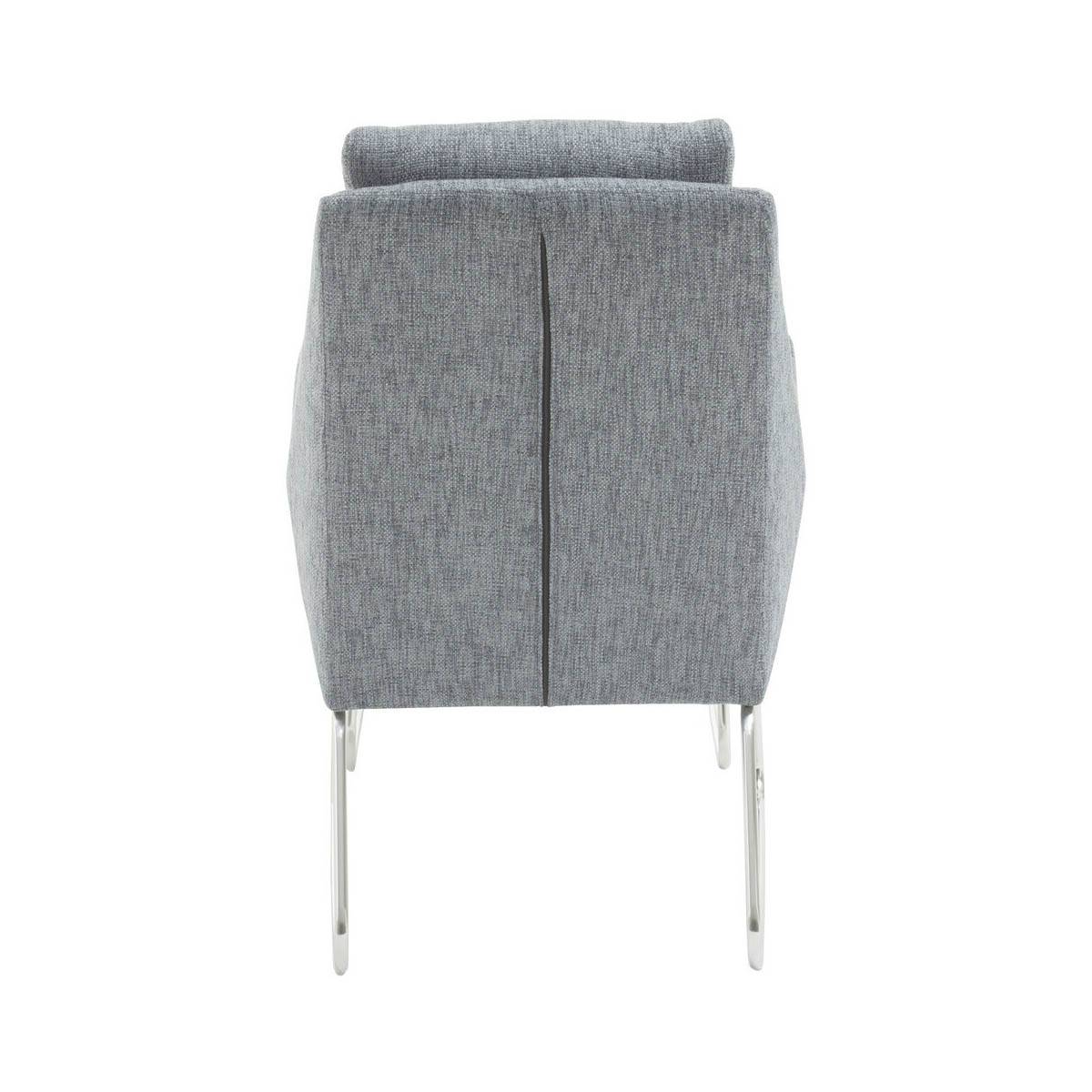 Azalea Grey Fabric Lounge Chair And Footstool Set