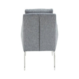 Azalea Grey Fabric Lounge Chair And Footstool Set