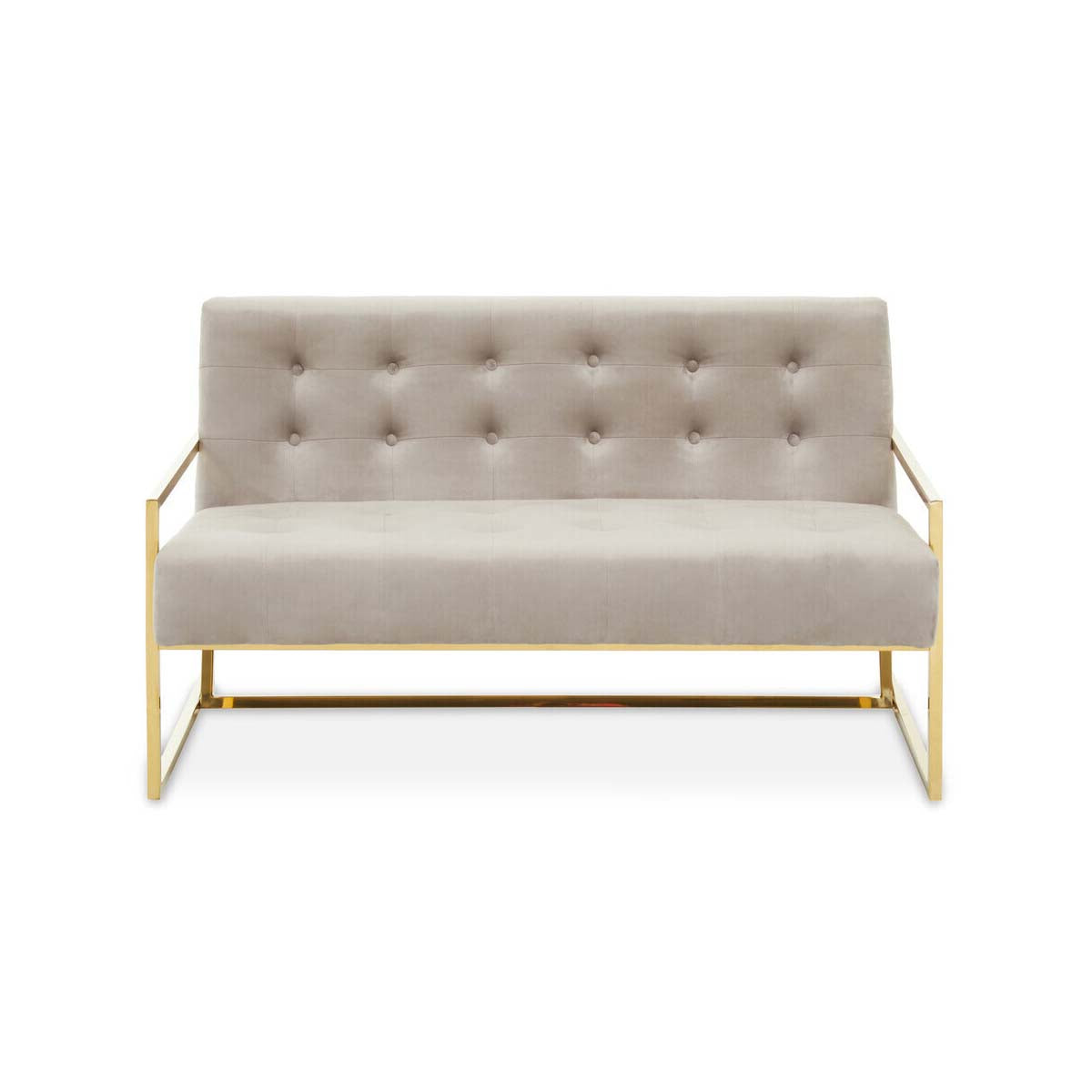 Azalea Two Seat Mink Velvet Sofa