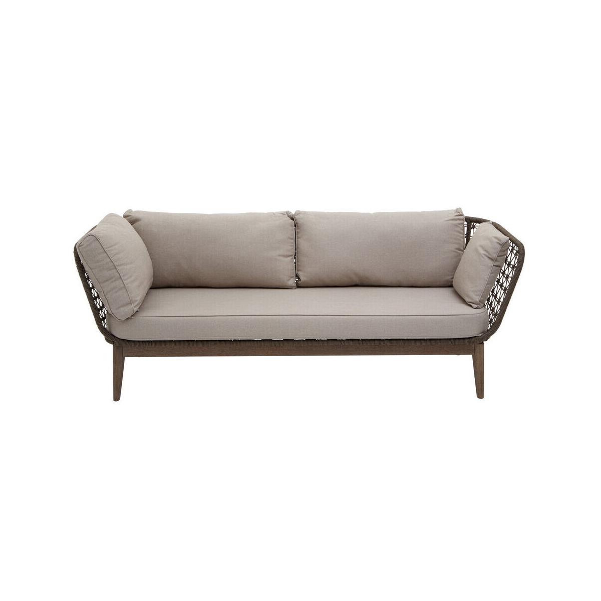 Opus Three Seat Bronze and Charcoal Sofa