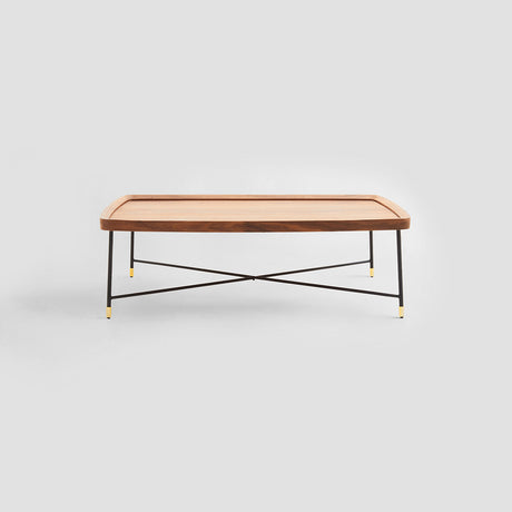 Doha Coffee Table With Cross Metal Legs