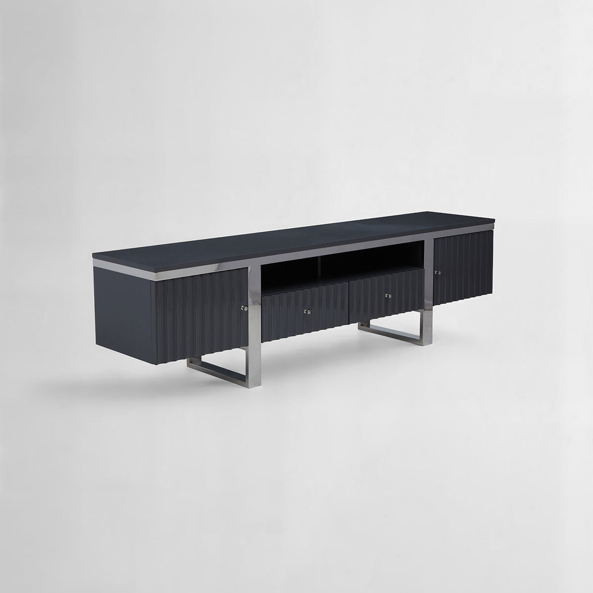Genoa Hi Gloss Grey Media Unit