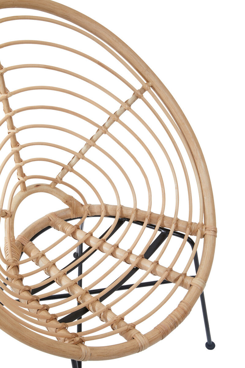 Java Natural Rattan Round Chair