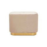 Hartford Mink Stool With Matte Gold Base