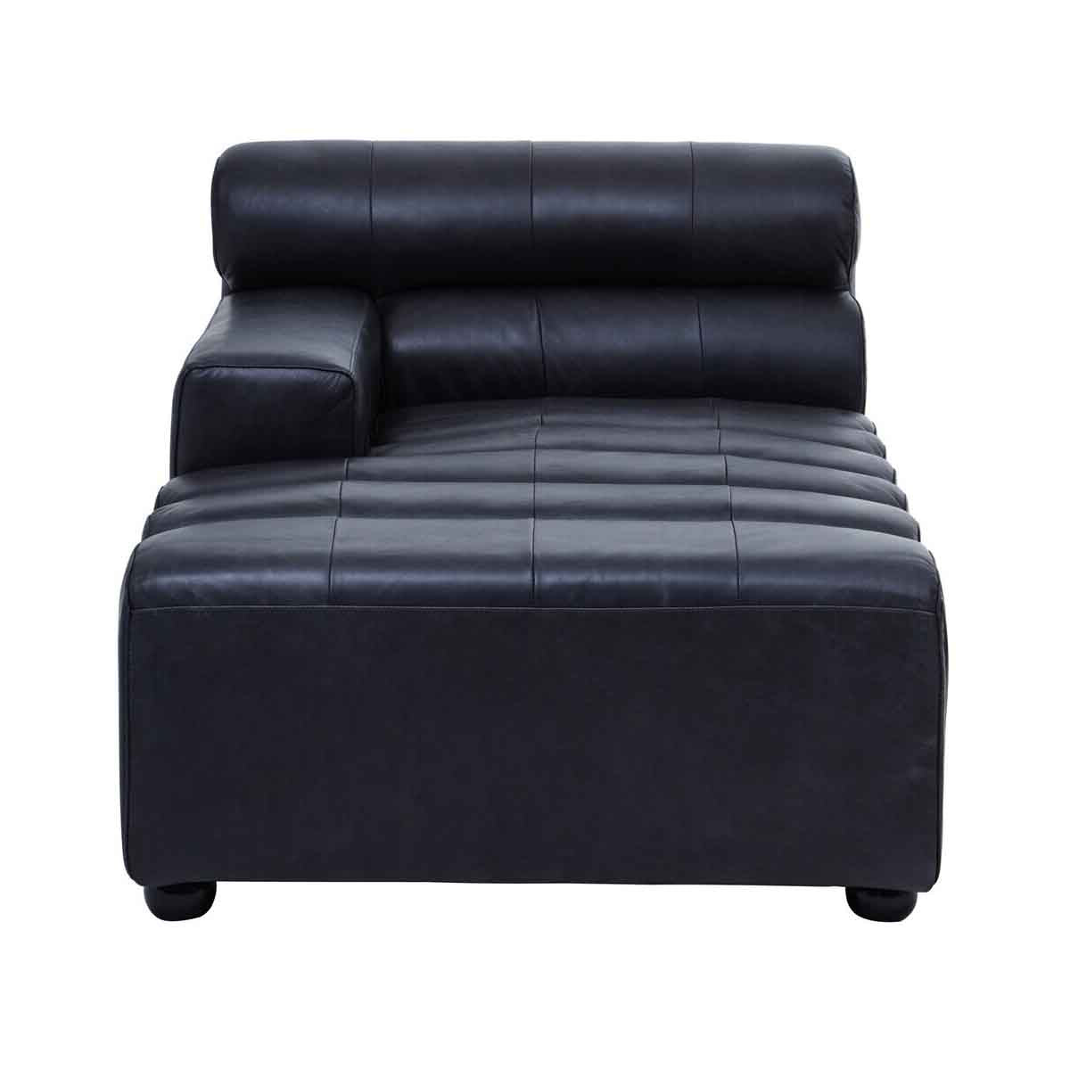 King Left Arm Leather Modular Chaise