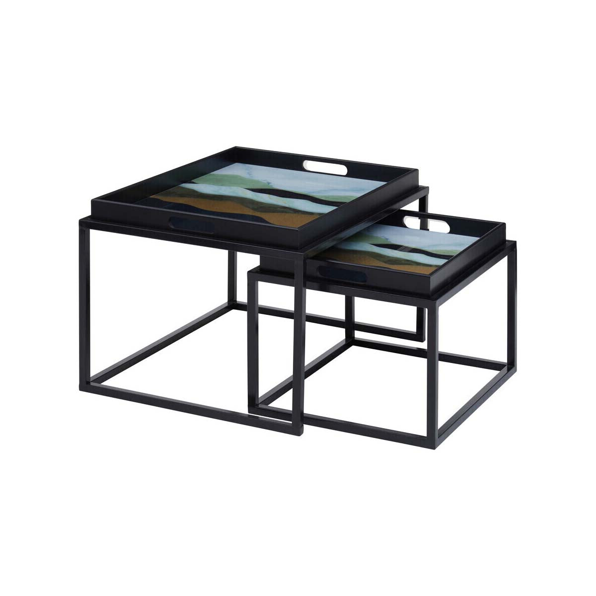 Celina Set Of 2 Assorted Colour Nesting Tables