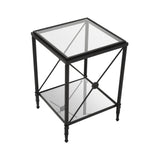 Axis Square Black Finish Side Table