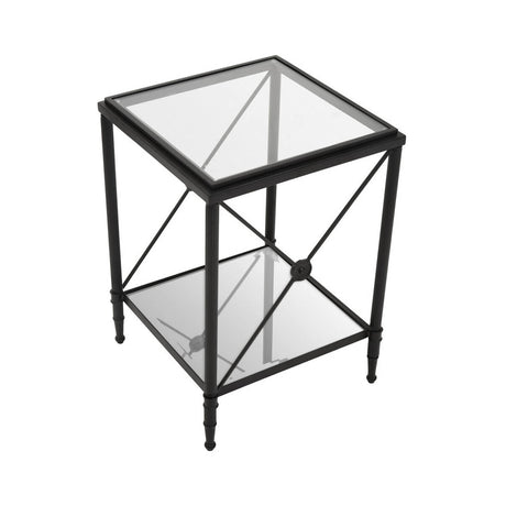 Axis Square Black Finish Side Table