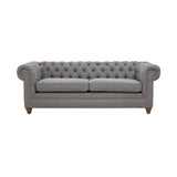 Stella Three Seat Grey Linen Sofa