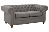 Stella Two Seat Grey Linen Sofa