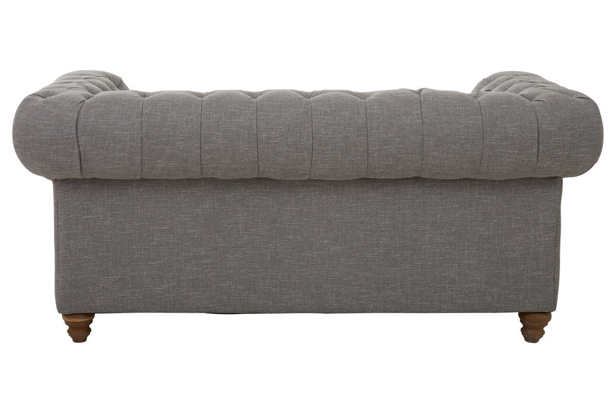 Stella Two Seat Grey Linen Sofa
