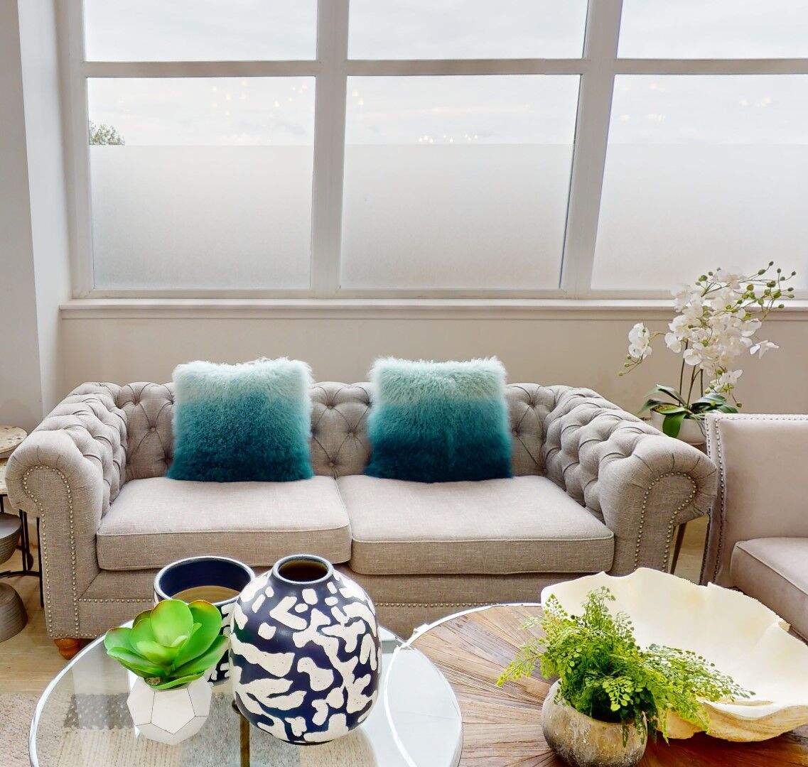 Stella Two Seat Grey Linen Sofa