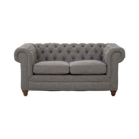 Stella Two Seat Grey Linen Sofa
