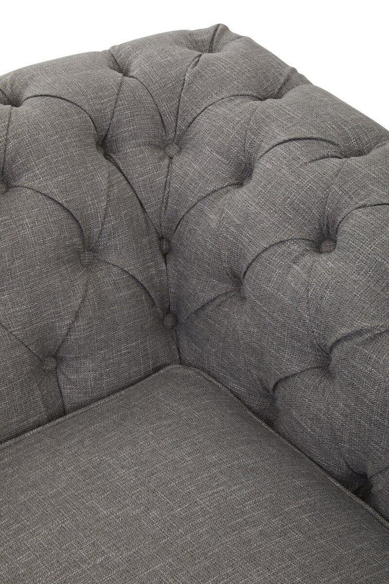 Stella Two Seat Grey Linen Sofa
