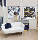 Yazmin Two Seat Sofa With Black Finish Legs