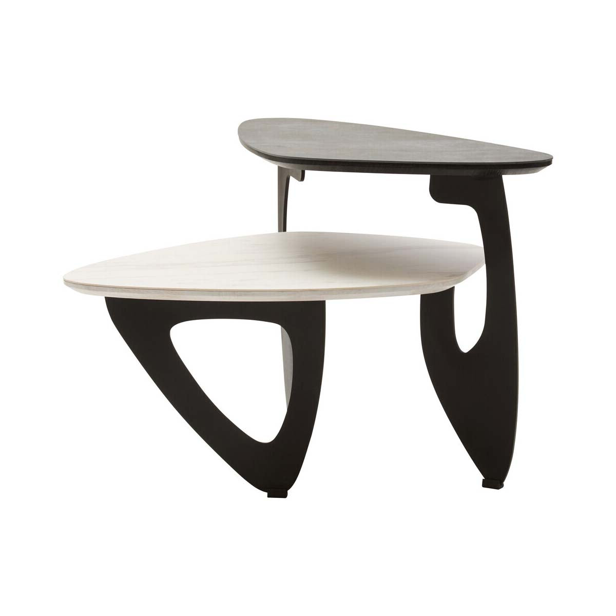 Imperia 2 Tier Small Asymmetrical Ceramic Coffee Table