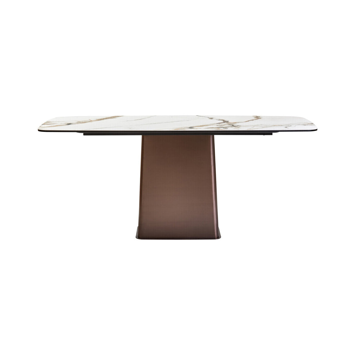 Imperia White Ceramic Marble Effect Rectangular Dining Table