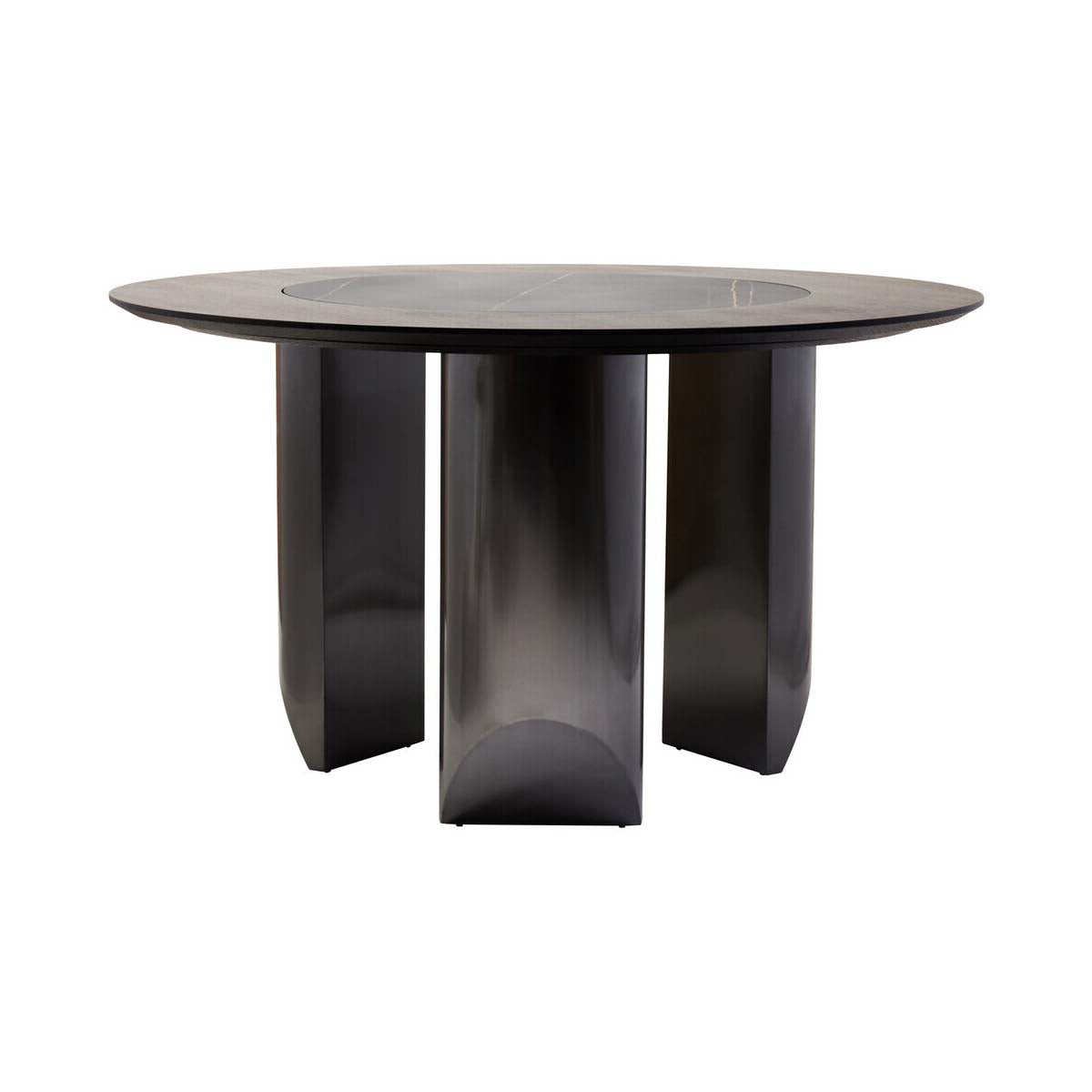 Imperia Eucalyptus Effect Round Dining Table with Ceramic Lazy Susan