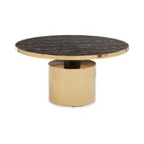 Oria Black Marble Effect Gold Base Coffee Table