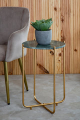 Mandoli Green Marble Side Table