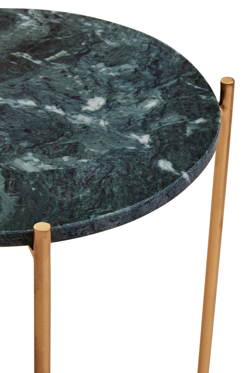 Mandoli Green Marble Side Table