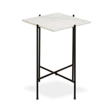 Mandoli White Marble Side Table
