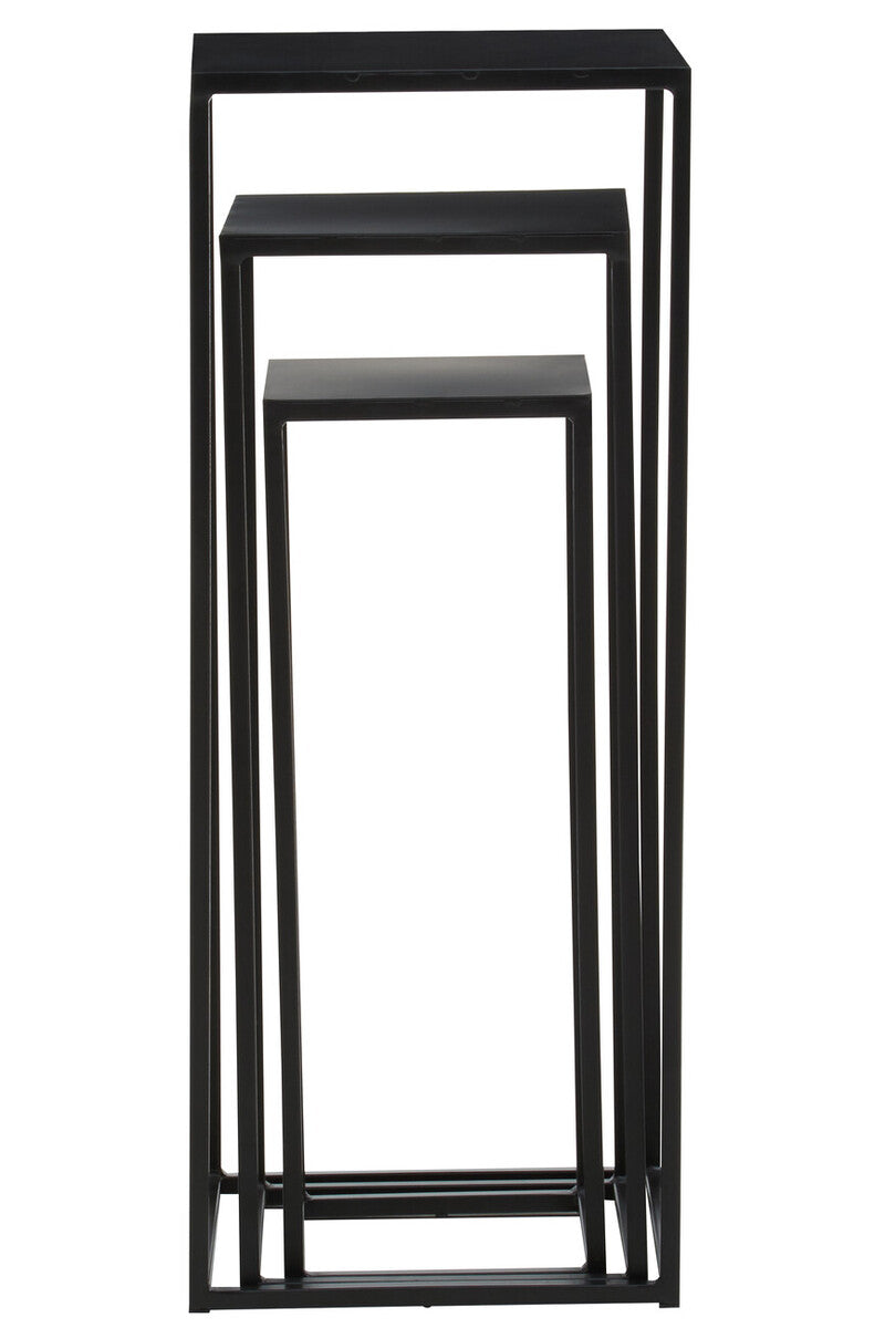 Mandoli Nest Of 3 Black Side Tables