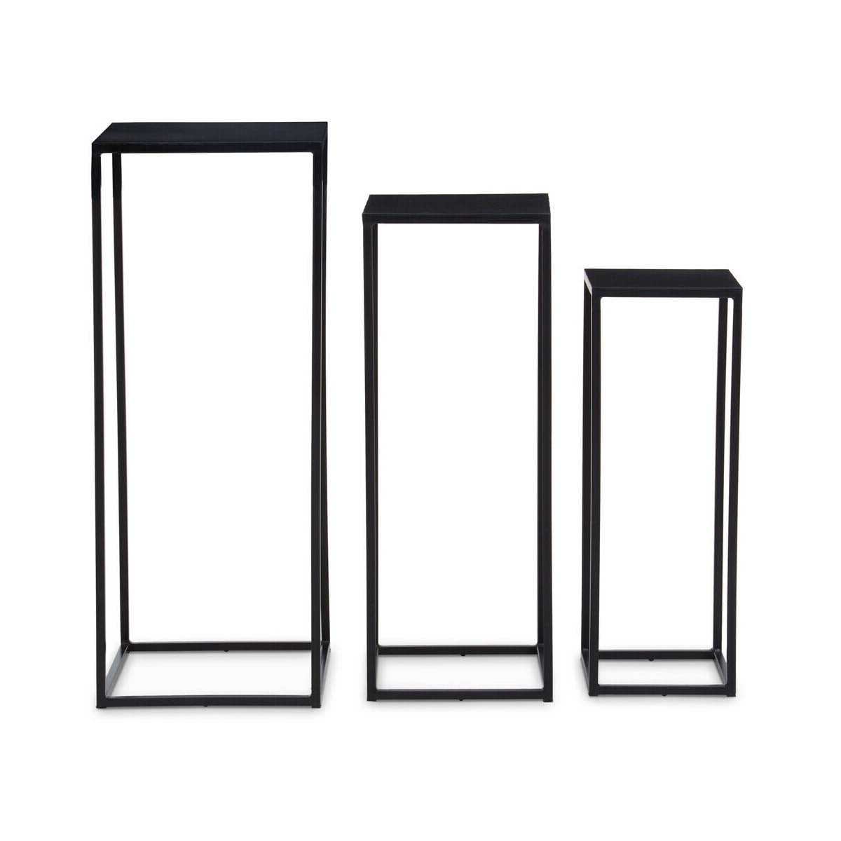 Mandoli Nest Of 3 Black Side Tables