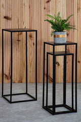 Mandoli Nest Of 3 Black Side Tables