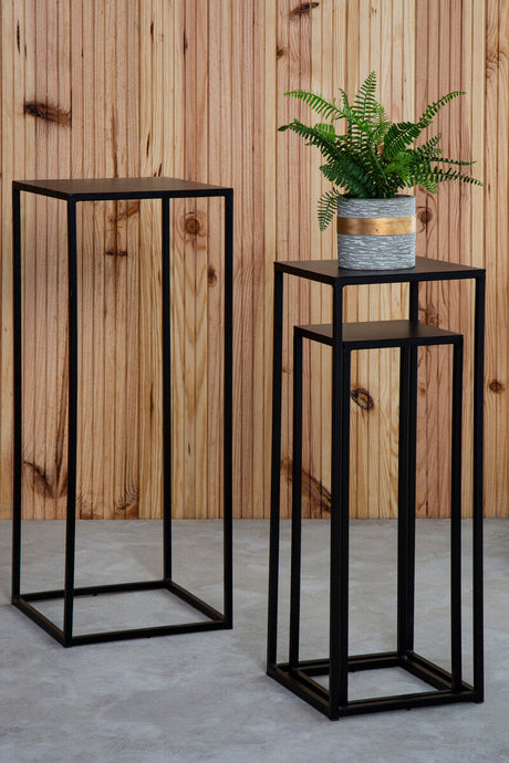 Mandoli Nest Of 3 Black Side Tables