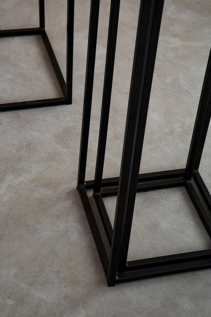 Mandoli Nest Of 3 Black Side Tables