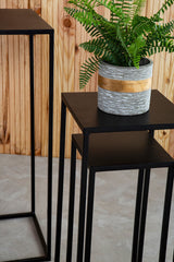 Mandoli Nest Of 3 Black Side Tables