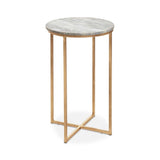 Mandoli Natural Marble Side Table