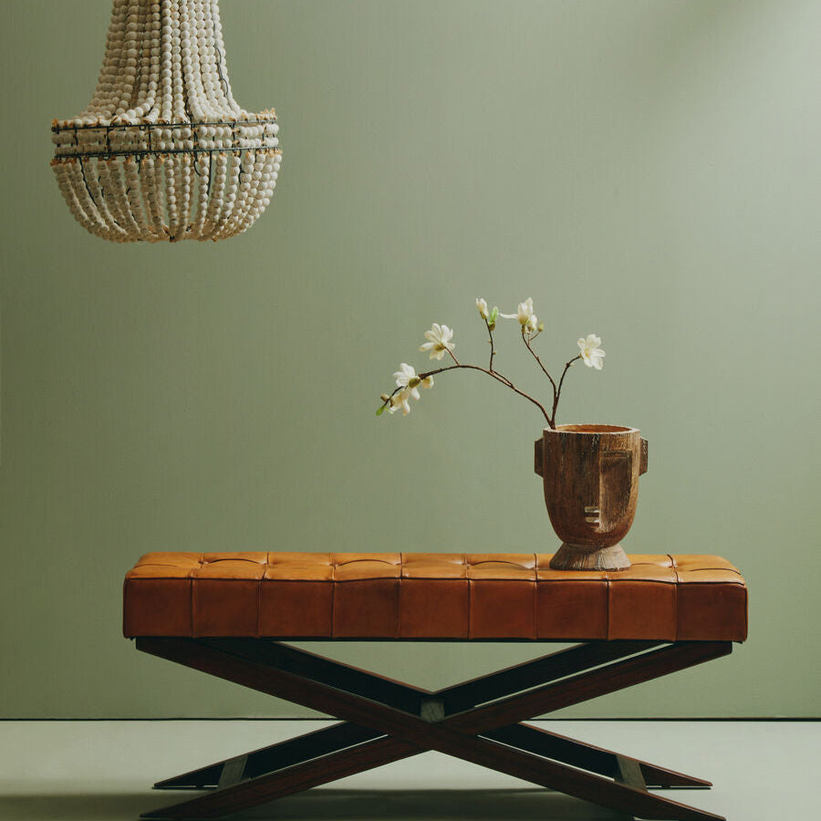 Inca Bench With Cross Base