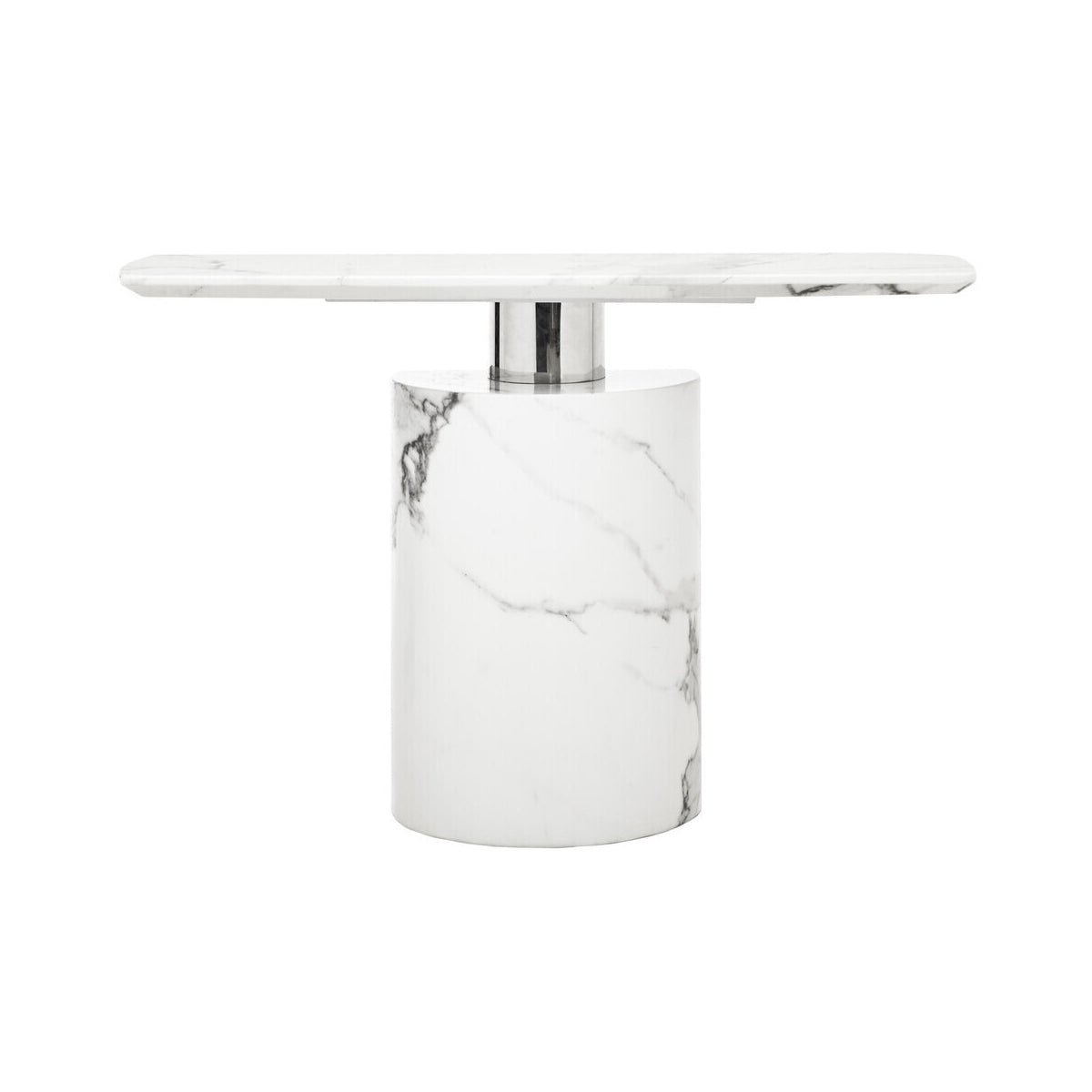 Sesto White Marble Console Table