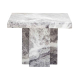 Saronno Grey Marble Side Table