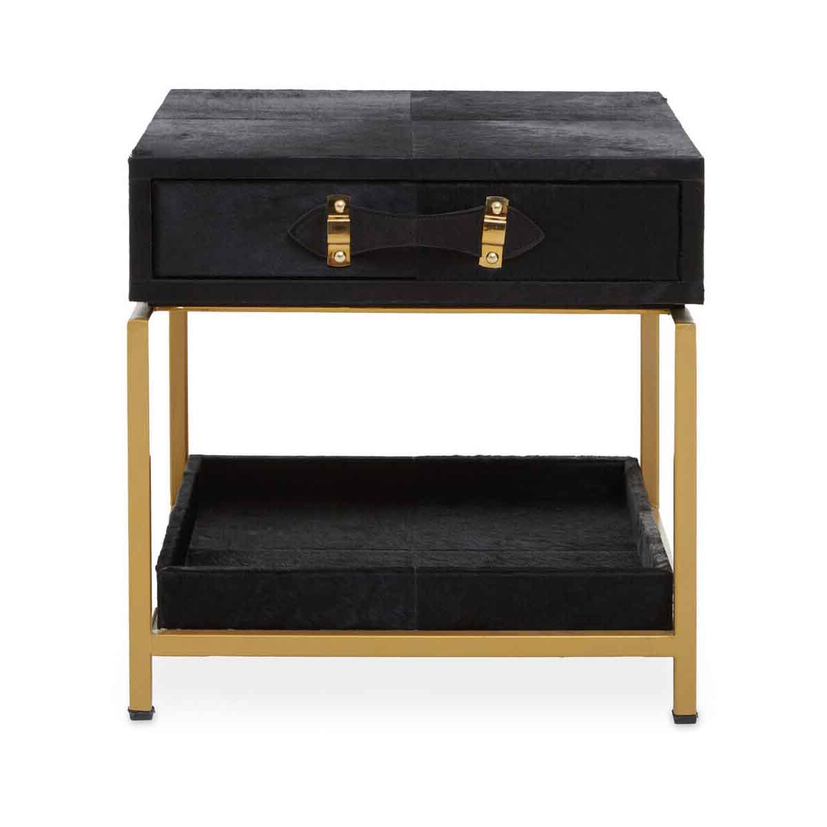 Kensington Townhouse Hair On Hide Bedside Table